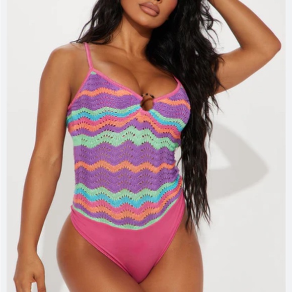 Multicolor Crochet Sleeveless Bodysuit - Forever 21 - Picture 4 of 4